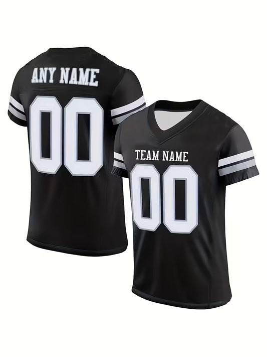 Customizable Men's V-Neck Baseball Jersey - Personalized Team Name & Number