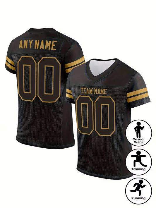 Custom Men's V-Neck Sports Jersey - Personalized Team Name & Number